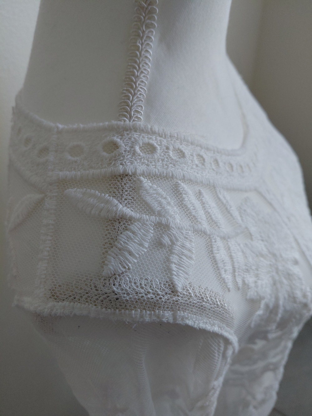 Boho Lace Sheer Maxi Dress in White - Picture 6 of 12